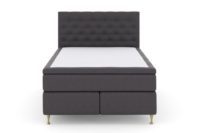 Select No 6 Komplett Sengepakke 140x200 Fast/Medium Watergel, Mørkegrå/Gullben