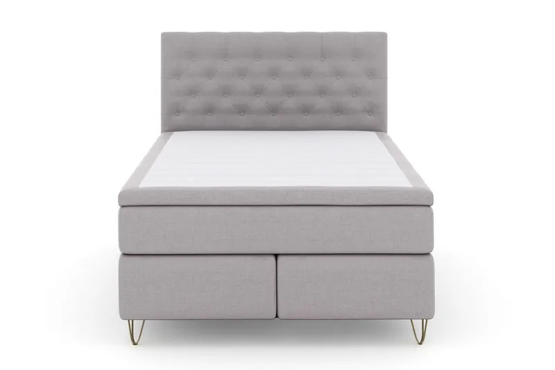 Select No 6 Komplett Sengepakke 140x200 F/M Lateks/Memory, Lysegrå/V-formede Metallben