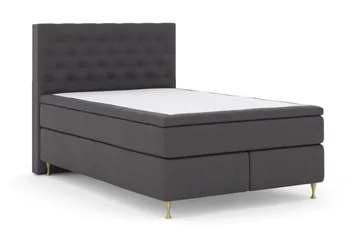 Select No 6 Komplett Sengepakke 140x200 F/M Lateks/Memory - Mørkegrå/Gullben - Møbler - Senger - Kontinentalsenger