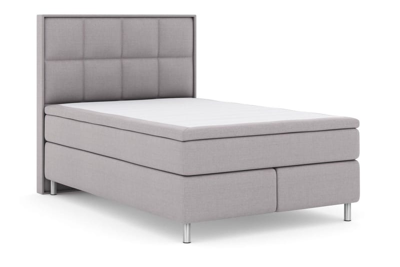 Select No 6 Komplett Sengepakke 140x200 F/M Memory/Pocket - Lysegrå/Metallben - Møbler - Senger - Kontinentalsenger