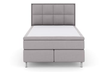 Select No 6 Komplett Sengepakke 140x200 F/M Memory/Pocket - Lysegrå/Metallben - Møbler - Senger - Kontinentalsenger