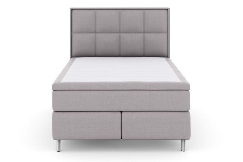 Select No 6 Komplett Sengepakke 140x200 F/M Memory/Pocket - Lysegrå/Metallben - Møbler - Senger - Kontinentalsenger