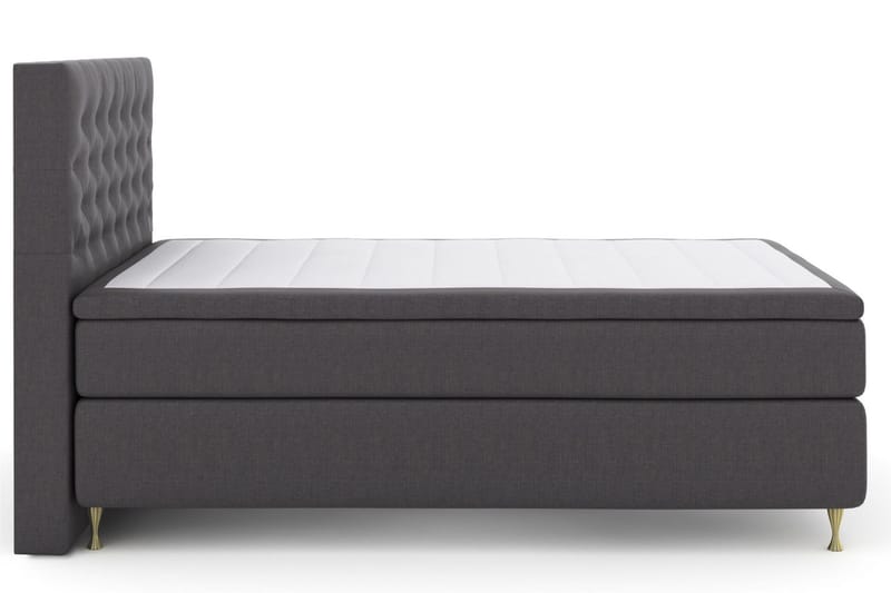 Select No 6 Komplett Sengepakke 140x200 F/M Memory/Pocket - Mørkegrå/Gullben - Møbler - Senger - Kontinentalsenger