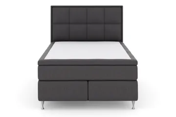 Select No 6 Komplett Sengepakke 140x200 F/M Memory/Pocket - Mørkegrå/Sølvben - Møbler - Senger - Kontinentalsenger