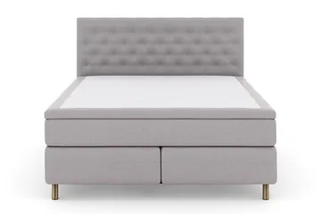 Select No 6 Kontinentalseng 210x210 Fast Memory/Pocket - Lysegrå/Kobberben - Møbler - Senger - Kontinentalsenger