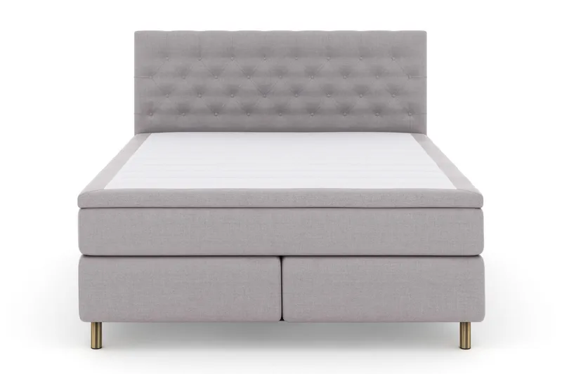 Select No 6 Kontinentalseng 210x210 Fast Memory/Pocket - Lysegrå/Kobberben - Møbler - Senger - Kontinentalsenger