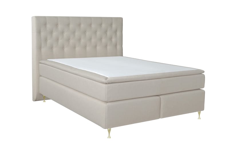 Select No 6 Kontinentalseng 210x210 F/M Memory/Pocket - Beige/Gullben - Møbler - Senger - Kontinentalsenger