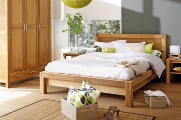 Seng CHICAGO 160x200cm Eikefiner - Møbler - Senger - Kontinentalsenger