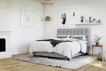 Seng med Oppbevaring Boxford 160x200 - Lysgrå - Møbler - Senger - Kontinentalsenger