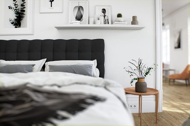 Seng med Oppbevaring Boxford 160x200 - Svart - Møbler - Senger - Kontinentalsenger