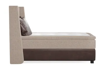 Sengepakke Havanna 105x200 med To Brune Puter - (+Flere valg) Beige/Brun - Møbler - Senger - Kontinentalsenger