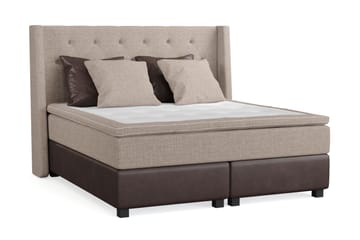 Sengepakke Havanna 160x200 med To Brune To Beige Puter - (+Flere valg) Beige/Brun - Møbler - Senger - Kontinentalsenger