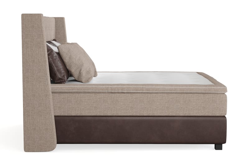Sengepakke Havanna 160x200 med To Brune To Beige Puter - (+Flere valg) Beige/Brun - Møbler - Senger - Kontinentalsenger