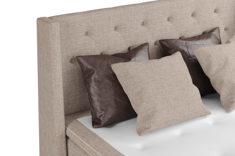 Sengepakke Havanna 160x200 med To Brune To Beige Puter - (+Flere valg) Beige/Brun - Møbler - Senger - Kontinentalsenger