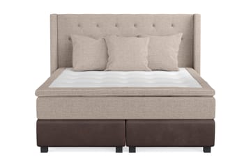Sengepakke Havanna 160x200 med Tre Beige Puter - (+Flere valg) Beige/Brun - Møbler - Senger - Kontinentalsenger