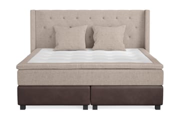 Sengepakke Havanna 210x210 med To Beige Puter - (+Flere valg) Beige/Brun - Møbler - Senger - Kontinentalsenger