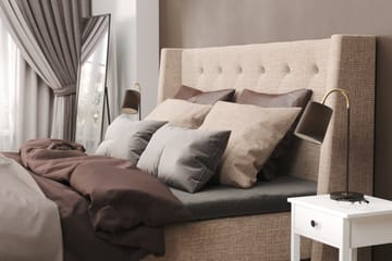 Sengepakke Havanna 210x210 med To Brune To Beige Puter - (+Flere valg) Beige/Brun - Møbler - Senger - Kontinentalsenger