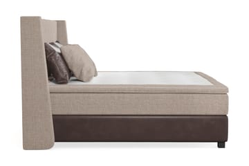 Sengepakke Havanna 210x210 med To Brune To Beige Puter - (+Flere valg) Beige/Brun - Møbler - Senger - Kontinentalsenger