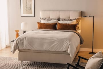 Sengepakke Kakichi Boucle 120x200 Knappet gavl - Lysebeige - Møbler - Senger - Kontinentalsenger