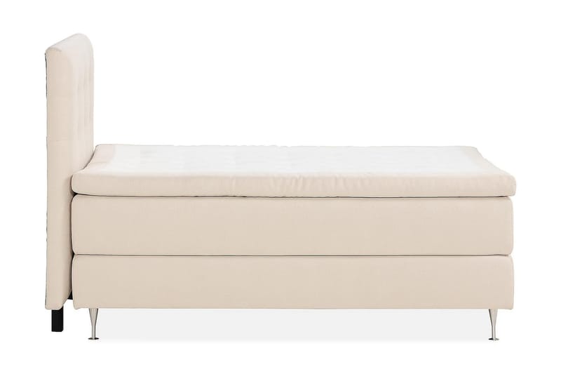 Sengepakke Kakichi Boucle 120x200 Knappet gavl - Lysebeige - Møbler - Senger - Kontinentalsenger