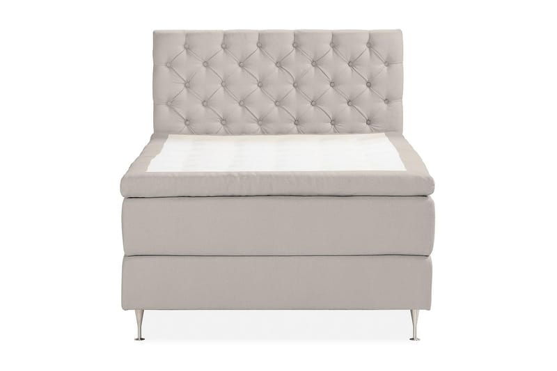 Sengepakke Kakichi Boucle 140x200 Dypheftende gavl - Grå - Møbler - Senger - Kontinentalsenger