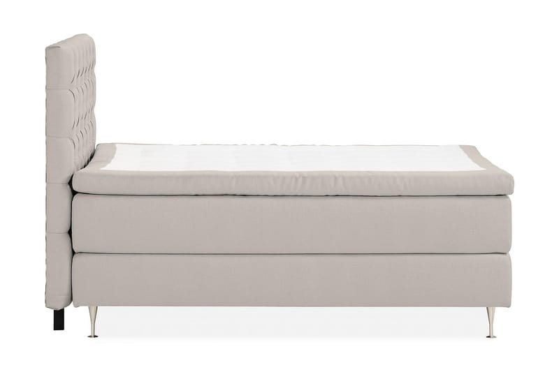 Sengepakke Kakichi Boucle 140x200 Dypheftende gavl - Grå - Møbler - Senger - Kontinentalsenger