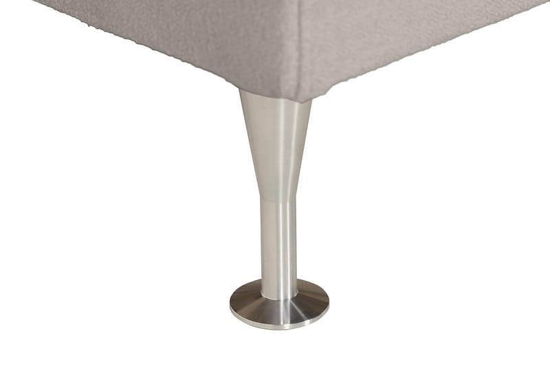 Sengepakke Kakichi Boucle 140x200 Dypheftende gavl - Grå - Møbler - Senger - Kontinentalsenger