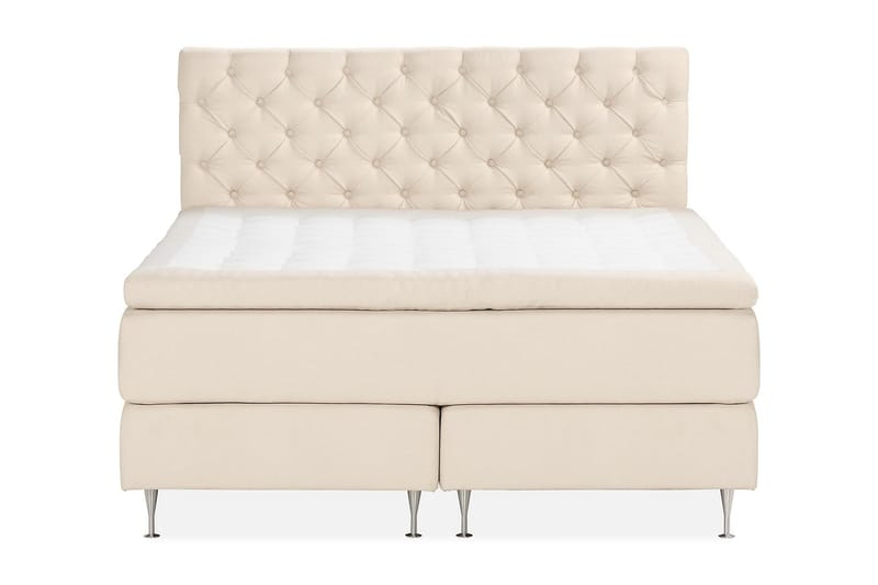 Sengepakke Kakichi Boucle 180x200 Dypheftende gavl - Lysebeige - Møbler - Senger - Kontinentalsenger
