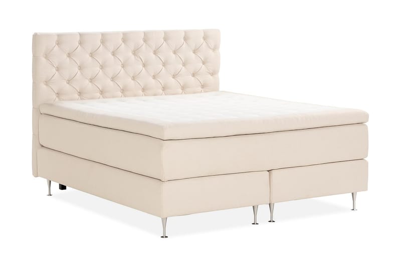 Sengepakke Kakichi Boucle 180x200 Dypheftende gavl - Lysebeige - Møbler - Senger - Kontinentalsenger