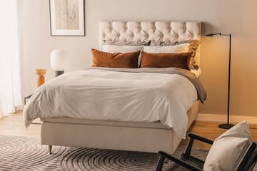 Sengepakke Kontinentalseng Oslo Lyx 140x200 cm - Lysebeige - Møbler - Senger - Kontinentalsenger