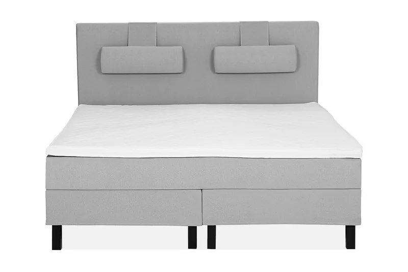 Sengepakke Lucky 150x200 Skum Glatt Sengegavl, Grå