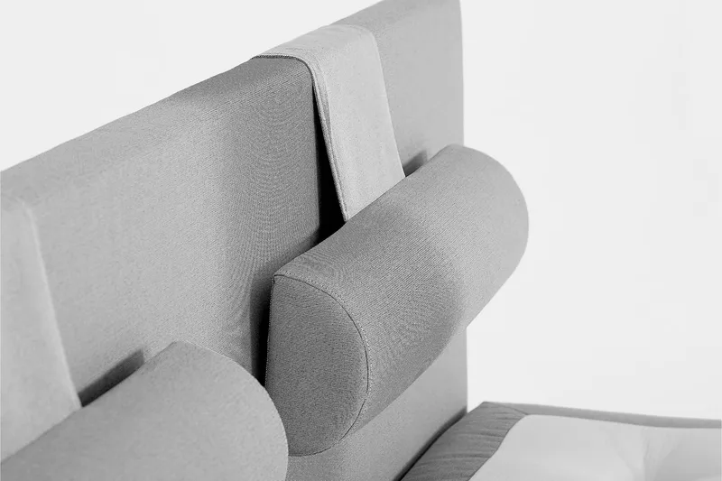 Sengepakke Lucky 150x200 Skum Glatt Sengegavl - Grå - Møbler - Senger - Kontinentalsenger