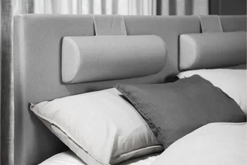 Sengepakke Lucky 150x200 Skum Glatt Sengegavl - Grå - Møbler - Senger - Kontinentalsenger