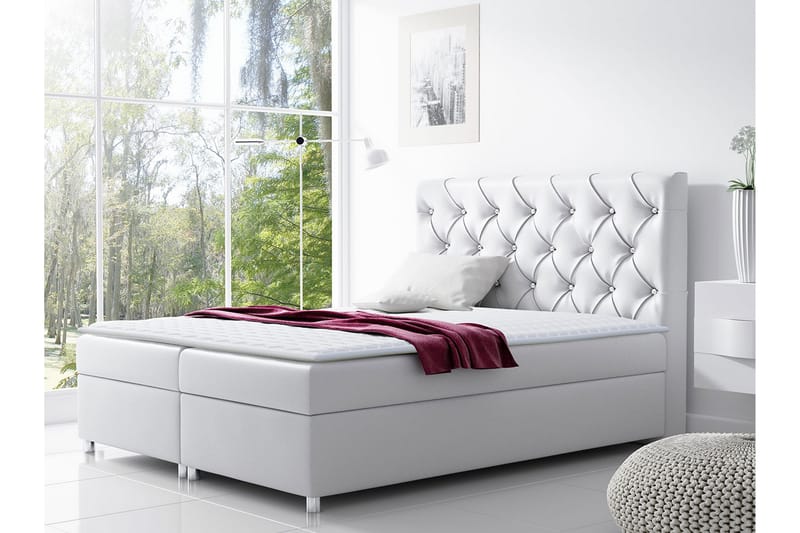 Sengepakke Milano 120x200 cm - Hvit - Kontinentalsenger - Komplett sengepakke