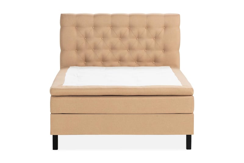 Sengepakke Nayaka 120x200 Skummadrass - Dypheftet gavl Beige - Møbler - Senger - Kontinentalsenger