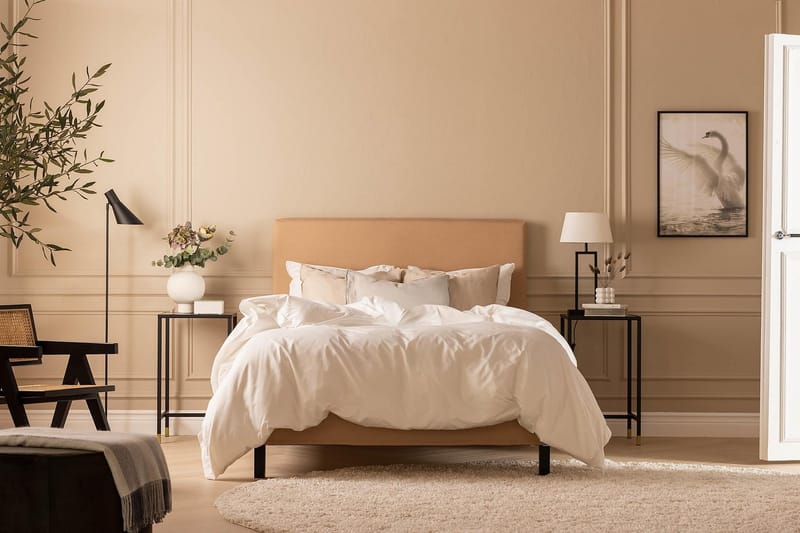 Sengepakke Nayaka 120x200 Skummadrass - Glatt gavl Beige - Møbler - Senger - Kontinentalsenger