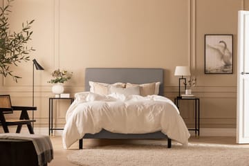 Sengepakke Nayaka 120x200 Skummadrass - Glatt gavl Grå - Møbler - Senger - Kontinentalsenger