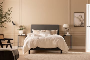 Sengepakke Nayaka 120x200 Skummadrass - Glatt gavl Mørkegrå - Møbler - Senger - Kontinentalsenger