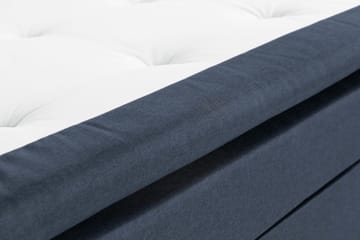 Sengepakke Nayaka 140x200 Lateksmadrass - Knappet gavl Blå - Møbler - Senger - Kontinentalsenger
