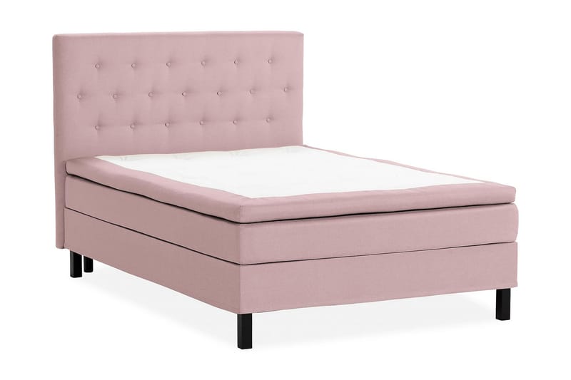 Sengepakke Nayaka 140x200 Lateksmadrass - Knappet gavl Rosa - Møbler - Senger - Kontinentalsenger
