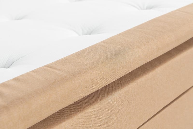 Sengepakke Nayaka 150x200 Lateksmadrass - Dypheftet gavl Beige - Møbler - Senger - Kontinentalsenger