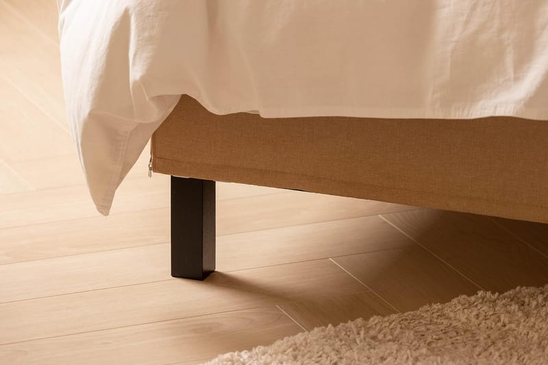 Sengepakke Nayaka 150x200 Lateksmadrass - Dypheftet gavl Beige - Møbler - Senger - Kontinentalsenger