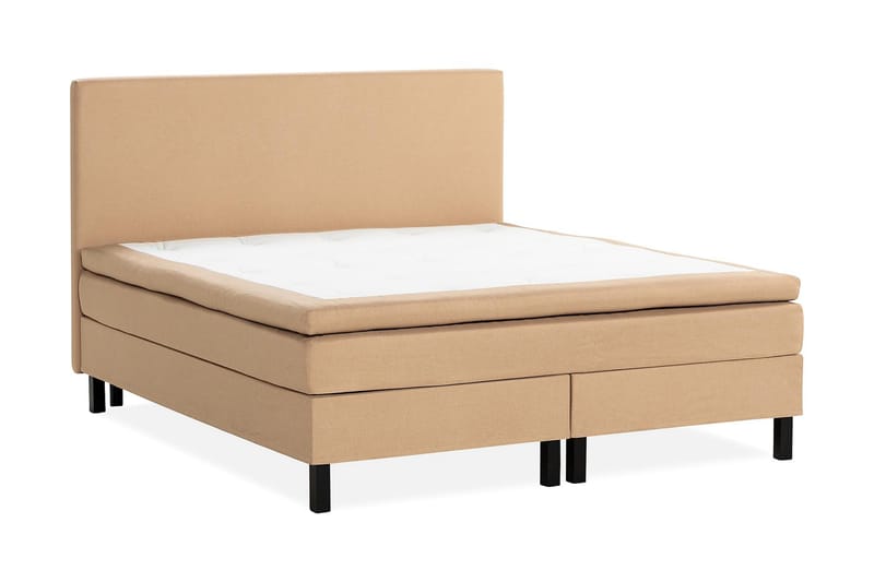 Sengepakke Nayaka 150x200 Memorymadrass - Glatt gavl Beige - Møbler - Senger - Kontinentalsenger