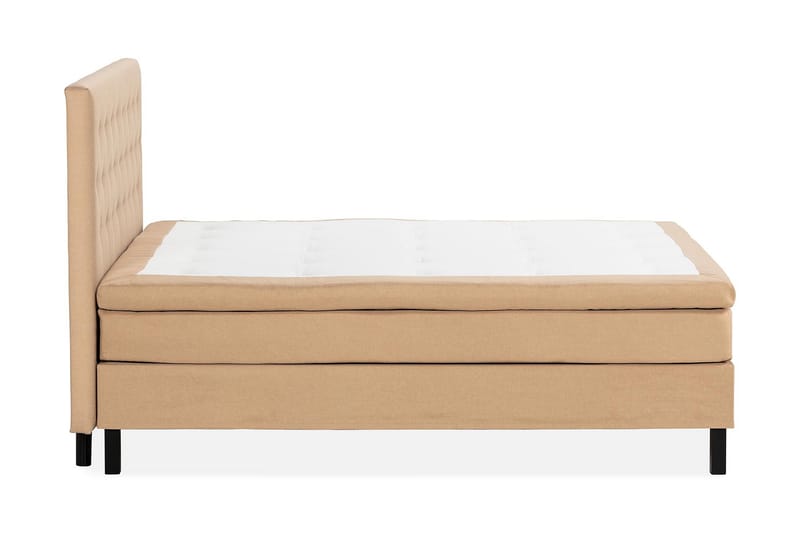 Sengepakke Nayaka 150x200 Skummadrass - Knappet gavl Beige - Kontinentalsenger - Komplett sengepakke