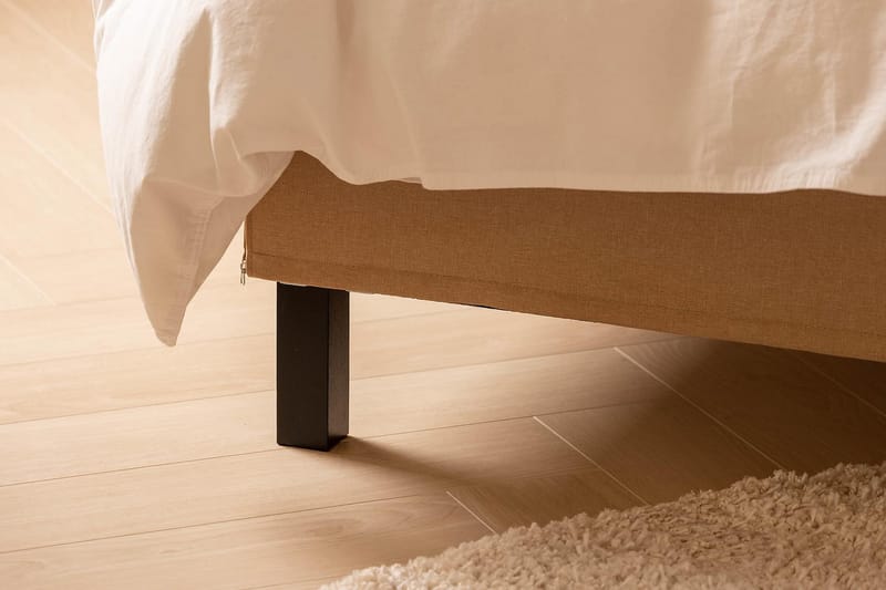 Sengepakke Nayaka 210x210 Lateksmadrass - Glatt gavl Beige - Møbler - Senger - Kontinentalsenger