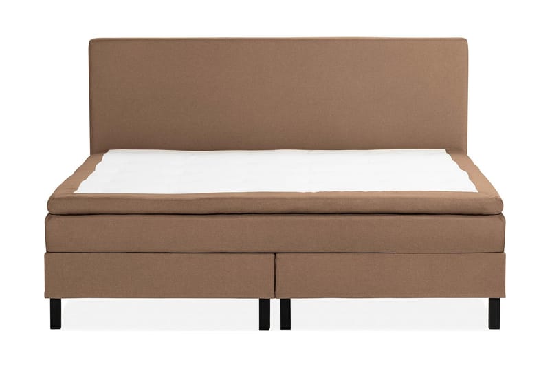 Sengepakke Nayaka 210x210 Lateksmadrass - Glatt gavl Brun - Kontinentalsenger - Komplett sengepakke