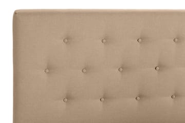 Sengepakke Nayaka 210x210 Skummadrass - Knappet gavl Beige - Møbler - Senger - Kontinentalsenger