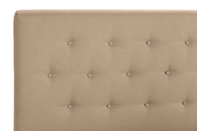Sengepakke Nayaka 210x210 Skummadrass - Knappet gavl Beige - Møbler - Senger - Kontinentalsenger