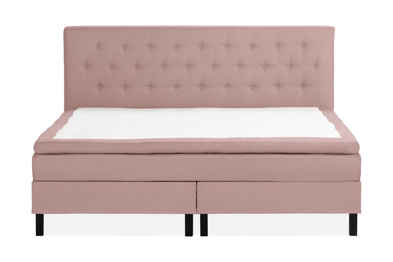 Sengepakke Nayaka 210x210 Skummadrass - Knappet gavl Rosa - Møbler - Senger - Kontinentalsenger