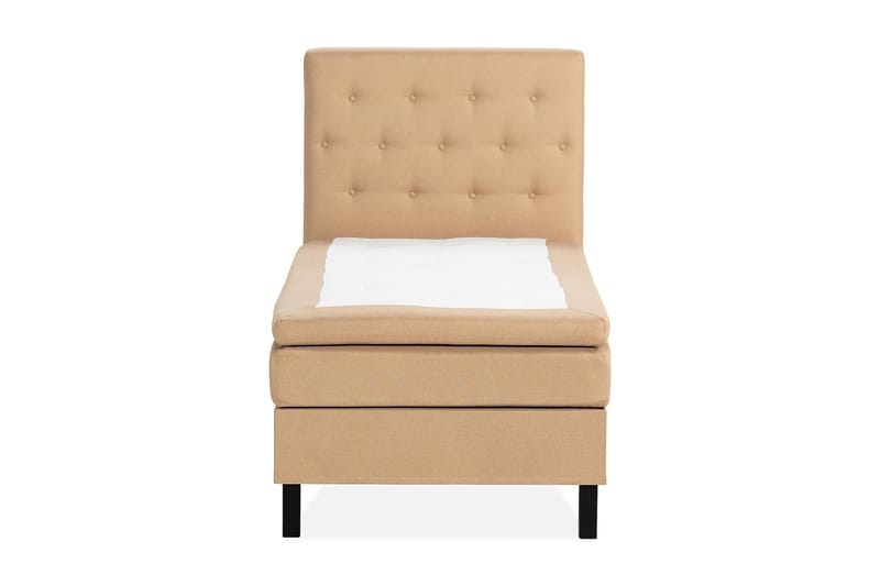 Sengepakke Nayaka 90x200 Lateksmadrass - Knappet gavl Beige - Møbler - Senger - Kontinentalsenger